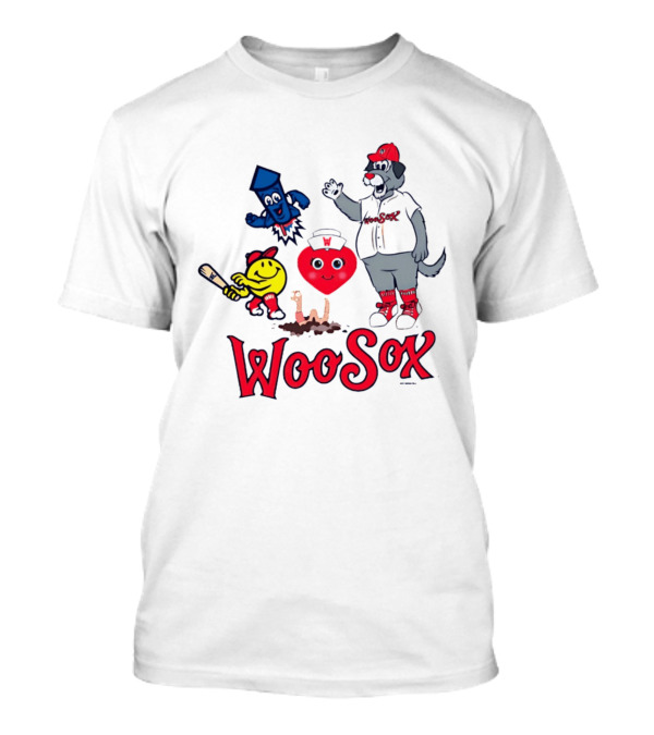 WooSox Baseball Team Central Masscots Characters T-Shirt