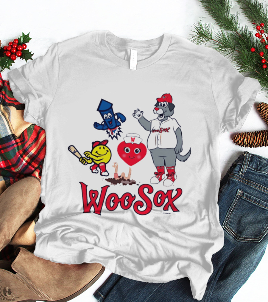 WooSox Baseball Team Central Masscots Characters T-Shirt