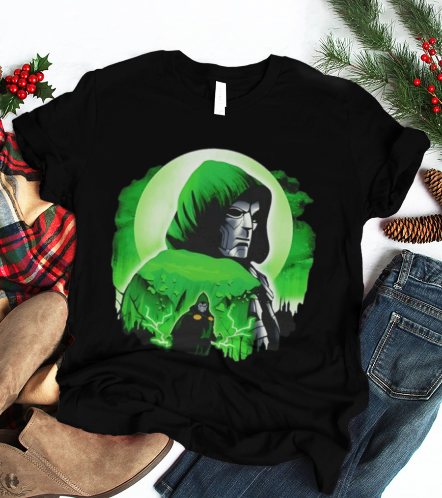 Doctor Doom Green Hooded Emperor Power T-Shirt