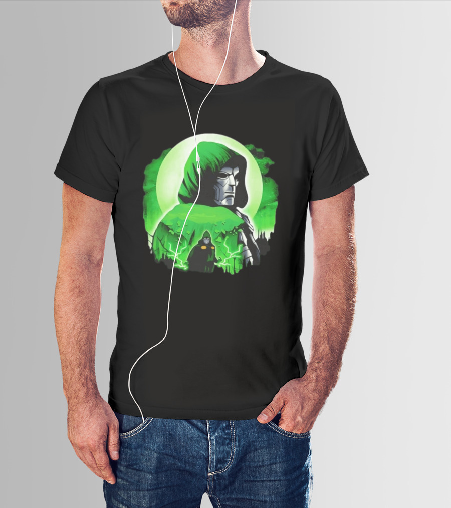 Doctor Doom Green Hooded Emperor Power T-Shirt
