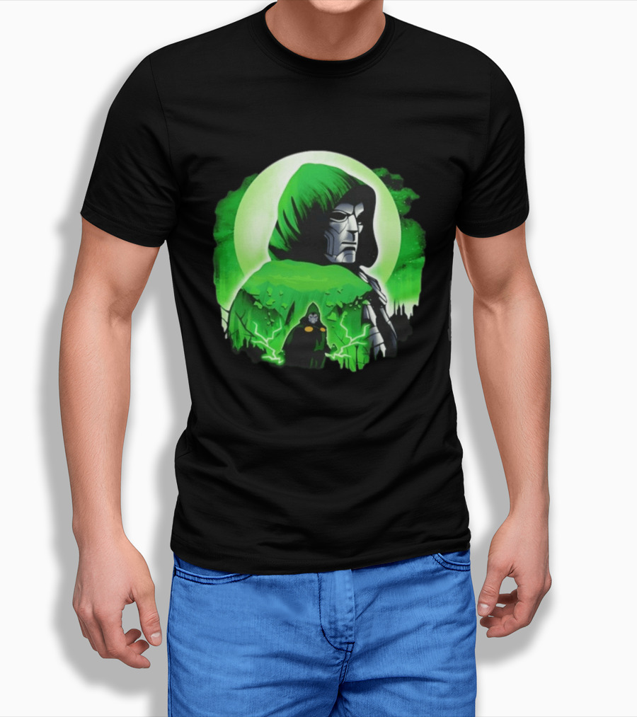 Doctor Doom Green Hooded Emperor Power T-Shirt