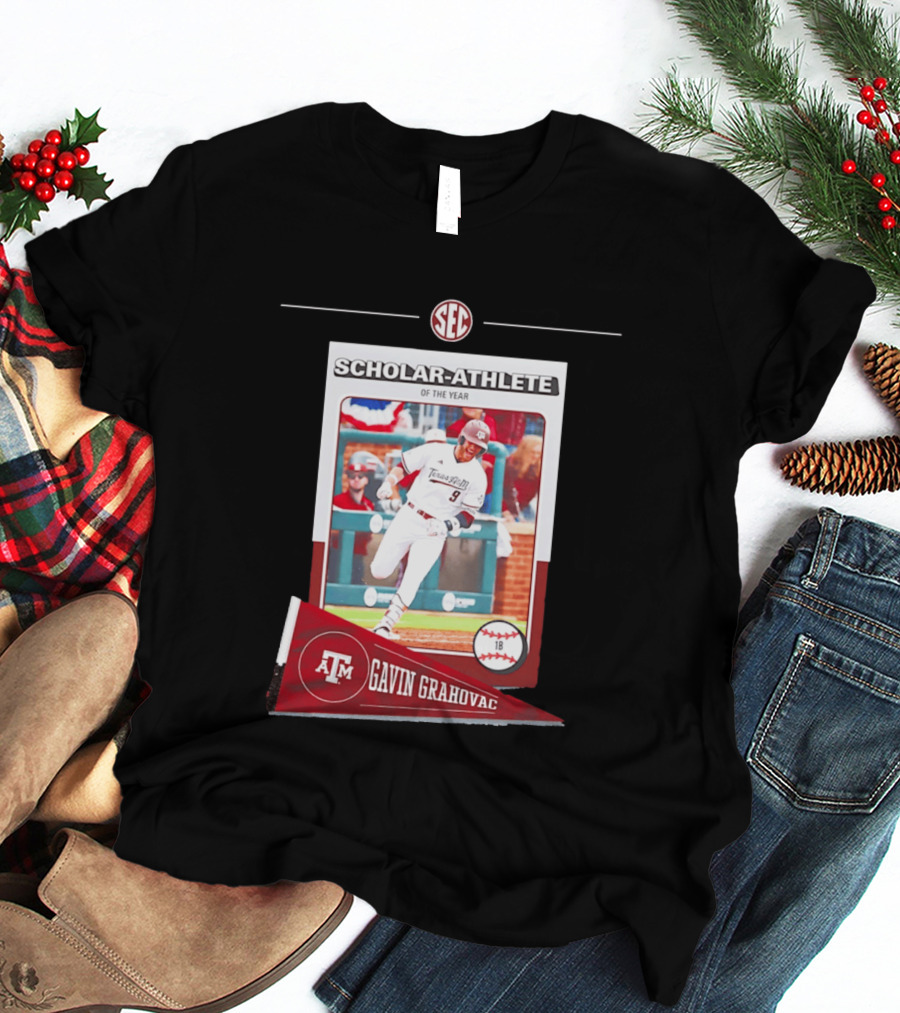 Texas A&M Gavin Grahovac SEC Scholar Athlete Baseball 2026 T-Shirt