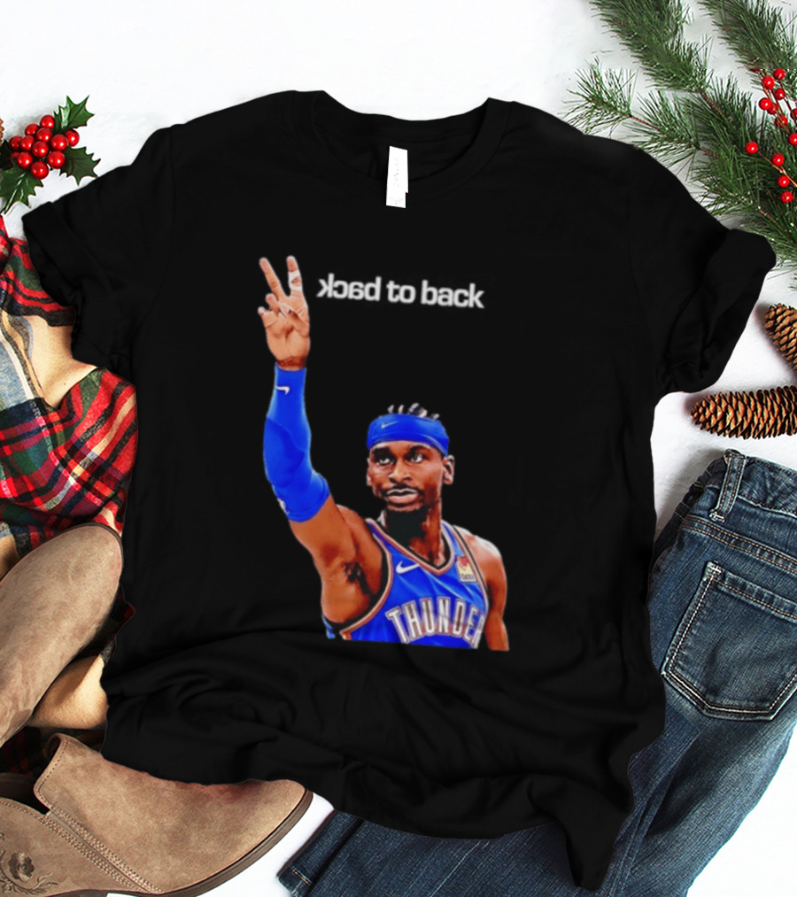 Shai Gilgeous Alexander Back To Back 2025 26 Kia NBA MVP Thunder T-Shirt