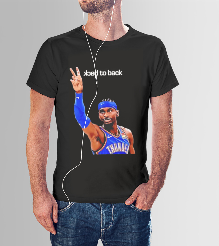 Shai Gilgeous Alexander Back To Back 2025 26 Kia NBA MVP Thunder T-Shirt