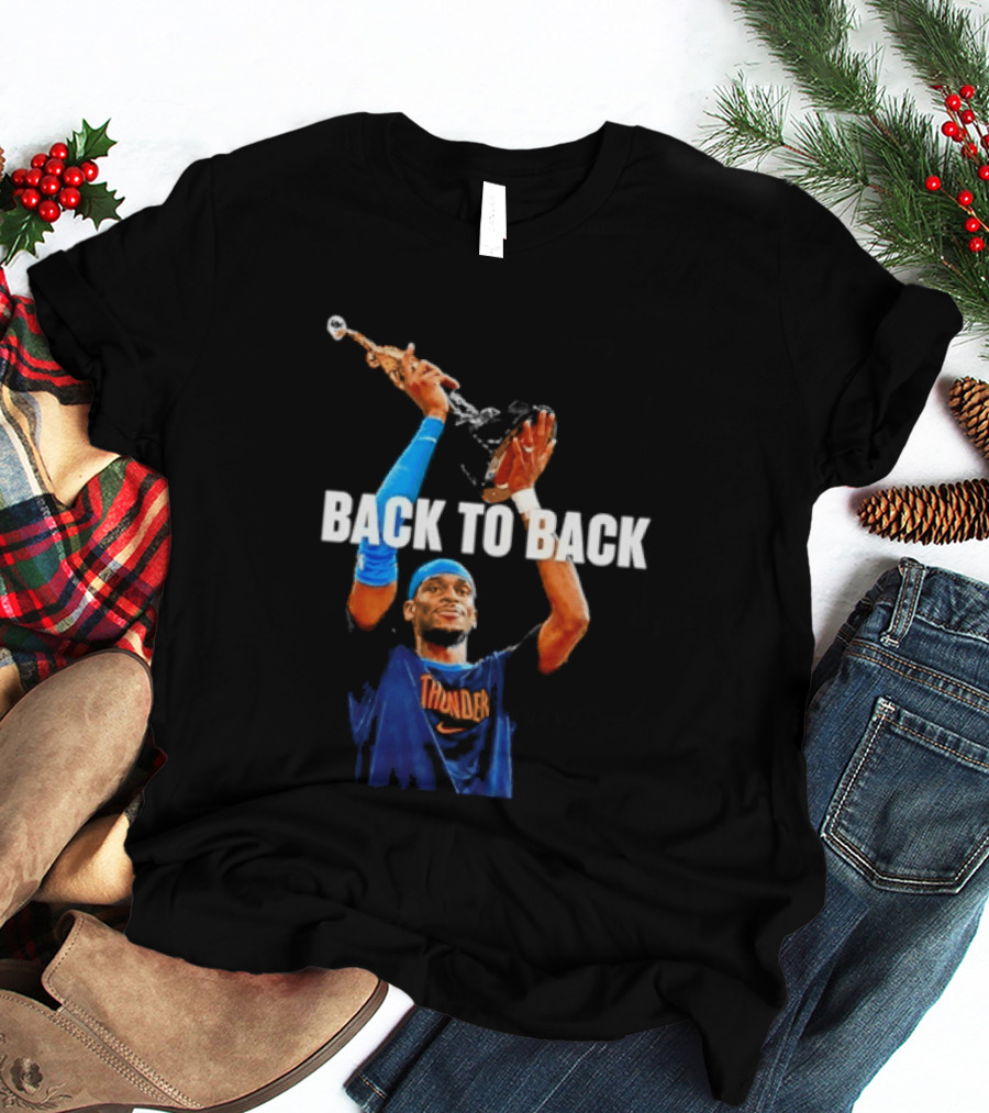 Shai Gilgeous Alexander OKC Thunder Basketball Back To Back T-Shirt