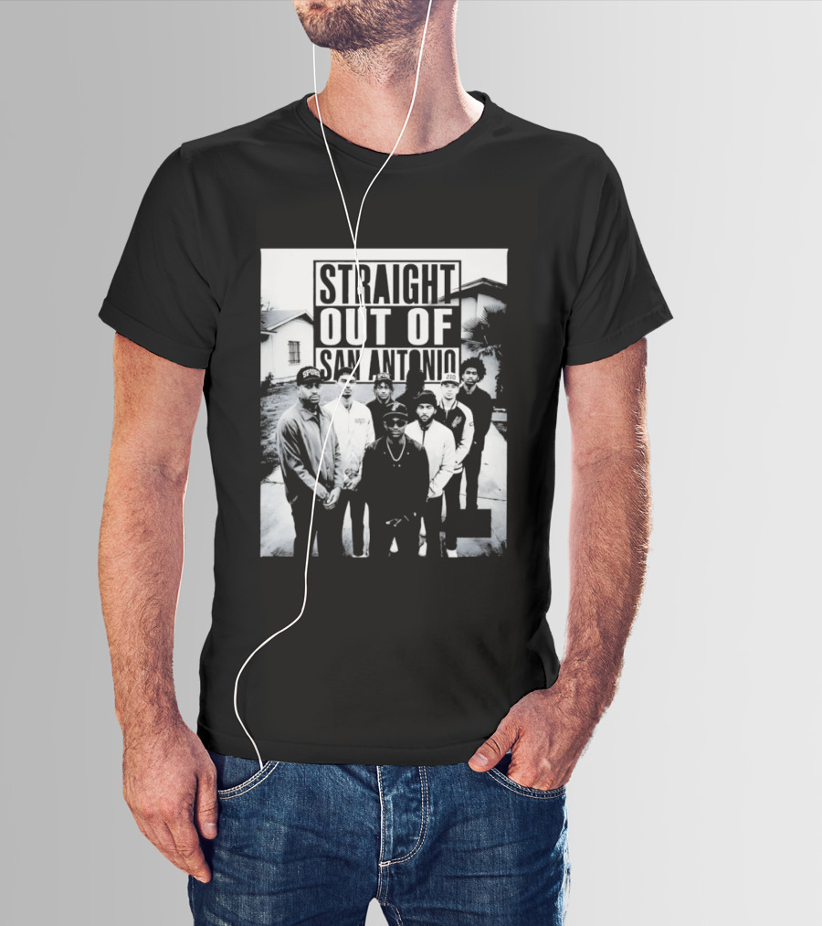 Straight Out Of San Antonio Spurs Team Players T-Shirt