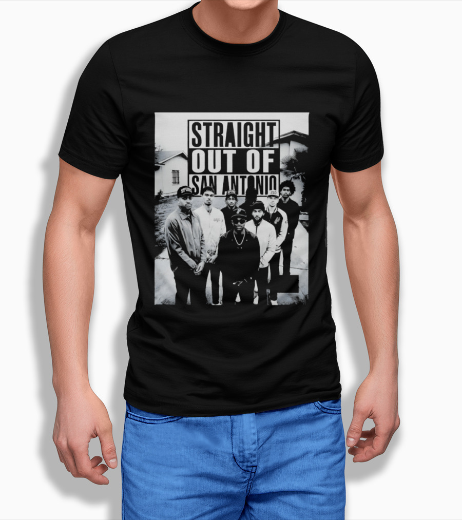 Straight Out Of San Antonio Spurs Team Players T-Shirt