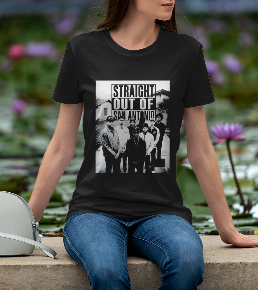 Straight Out Of San Antonio Spurs Team Players T-Shirt