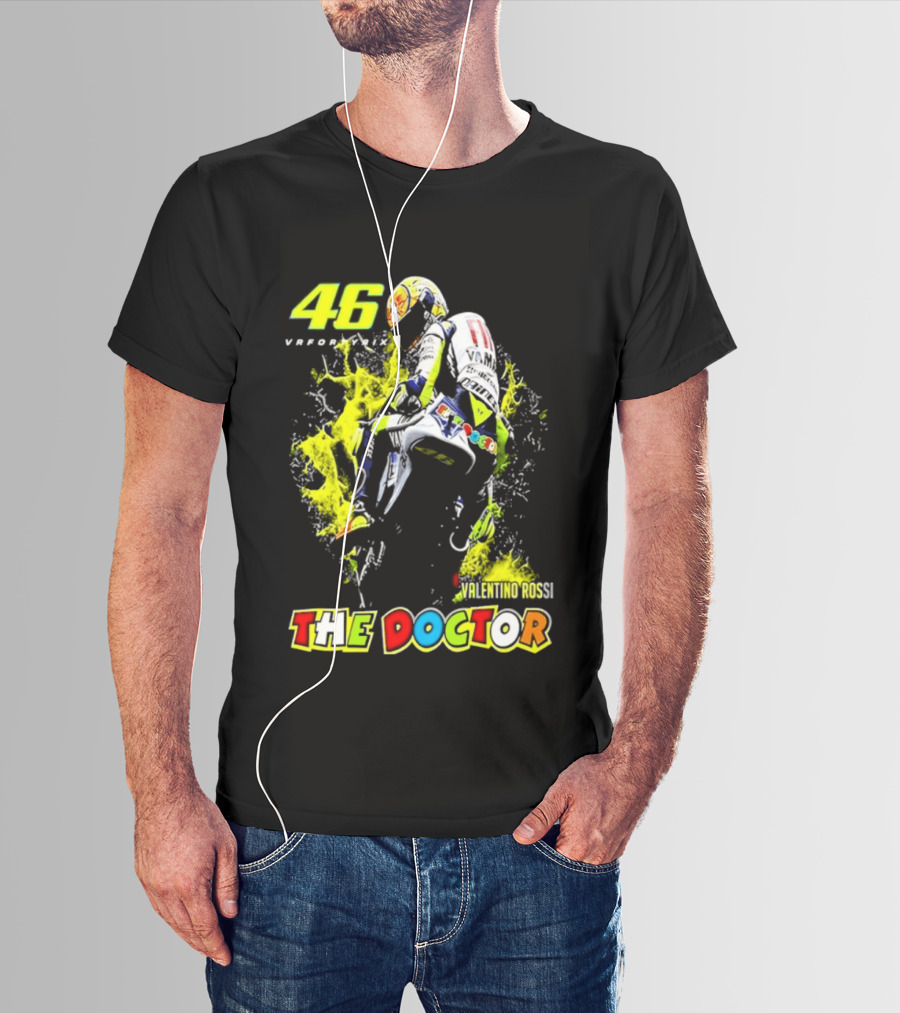 Valentino Rossi 46 VR46 The Doctor Motorcycle Racing T-Shirt
