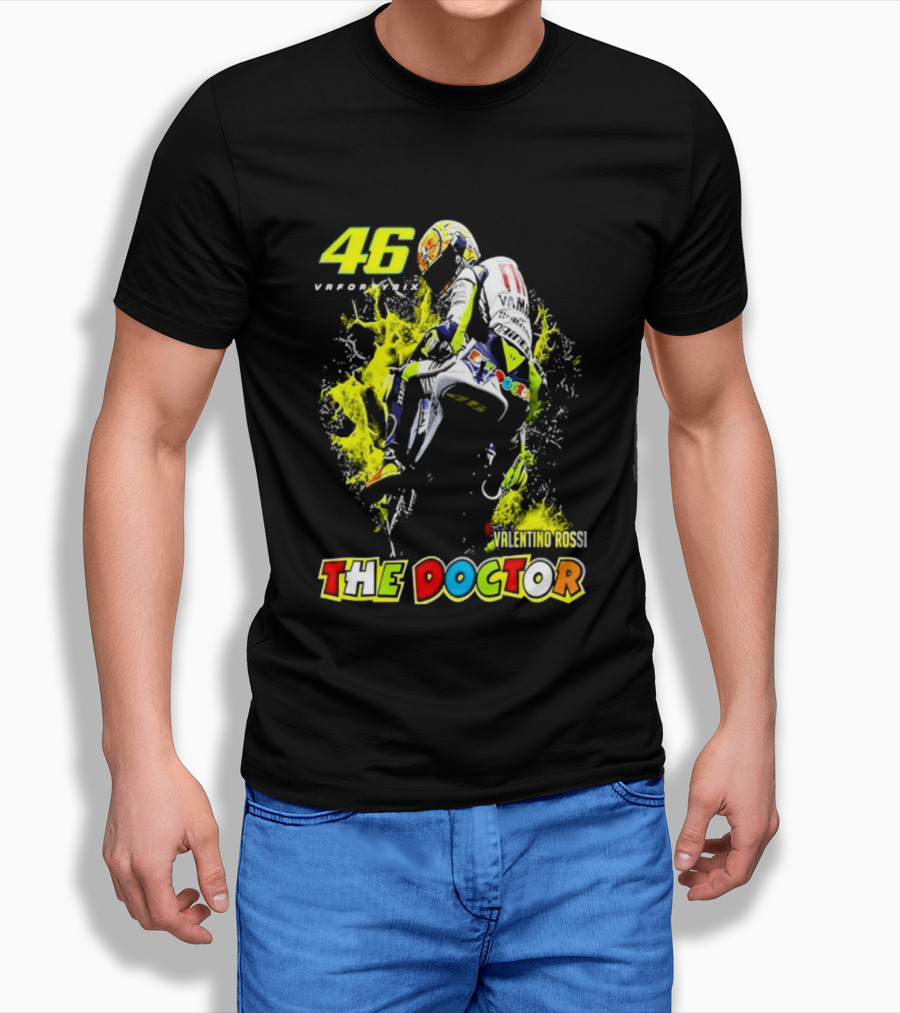 Valentino Rossi 46 VR46 The Doctor Motorcycle Racing T-Shirt