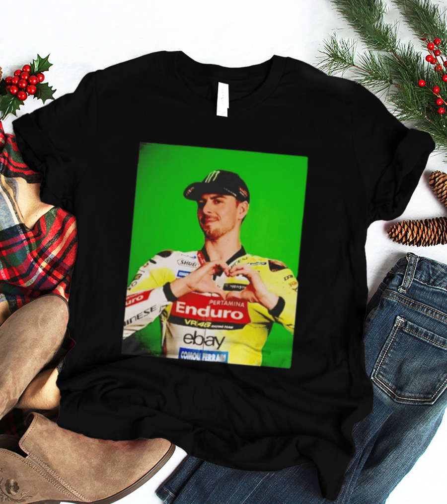 Valentino Rossi Motogp Legend Heart Sign VR46 Enduro Racing Yellow T-Shirt