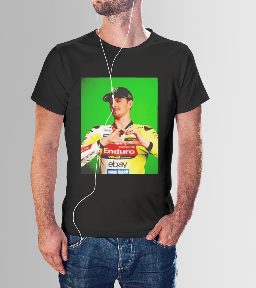Valentino Rossi Motogp Legend Heart Sign VR46 Enduro Racing Yellow T-Shirt