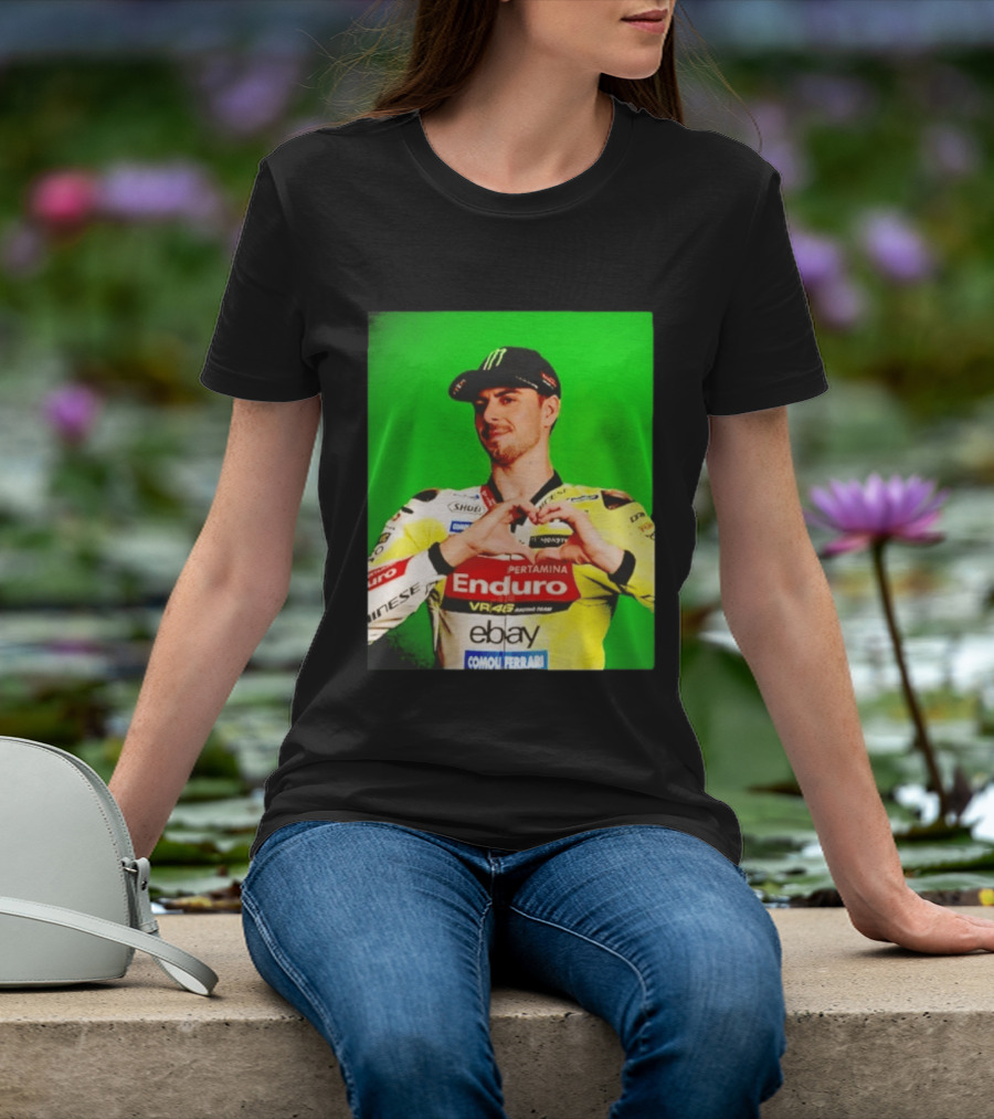 Valentino Rossi Motogp Legend Heart Sign VR46 Enduro Racing Yellow T-Shirt