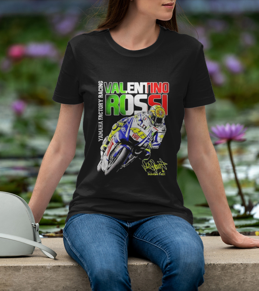 Valentino Rossi Yamaha Factory Racing Motogp Fiat Racing T-Shirt