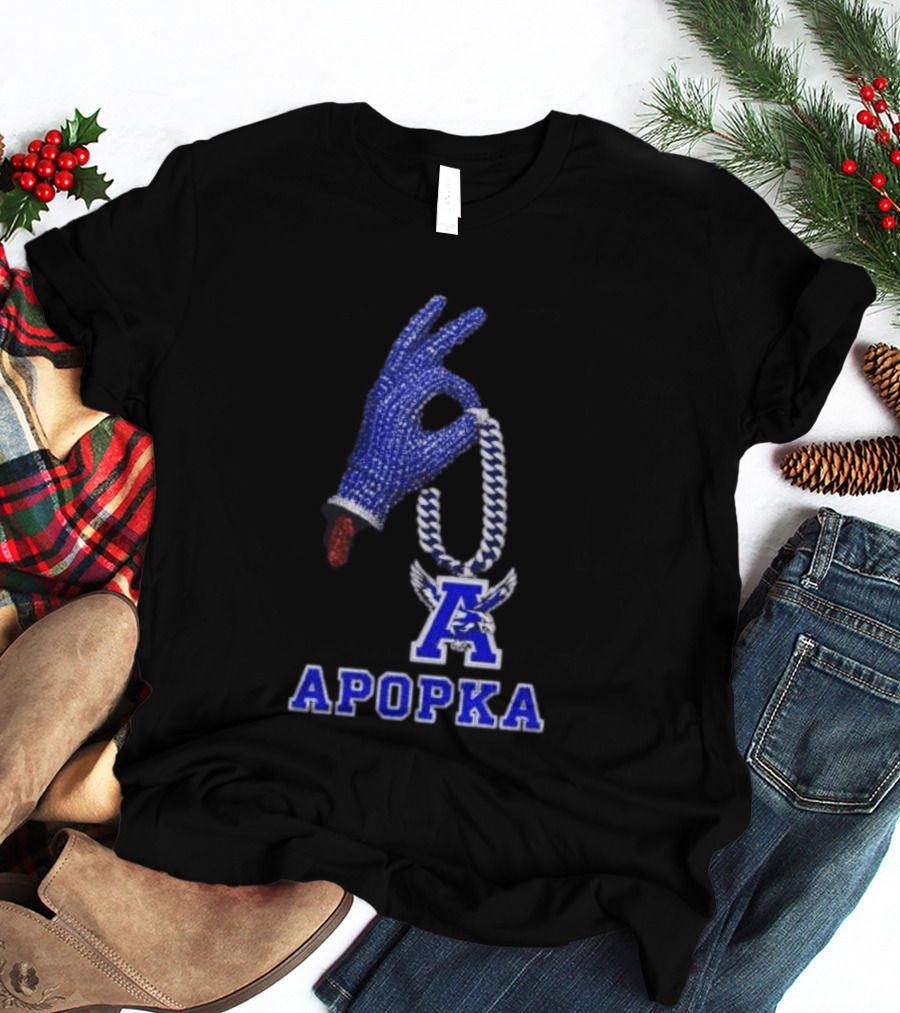 Drake Iceman Apopka Blue Hand Glove Necklace T-Shirt
