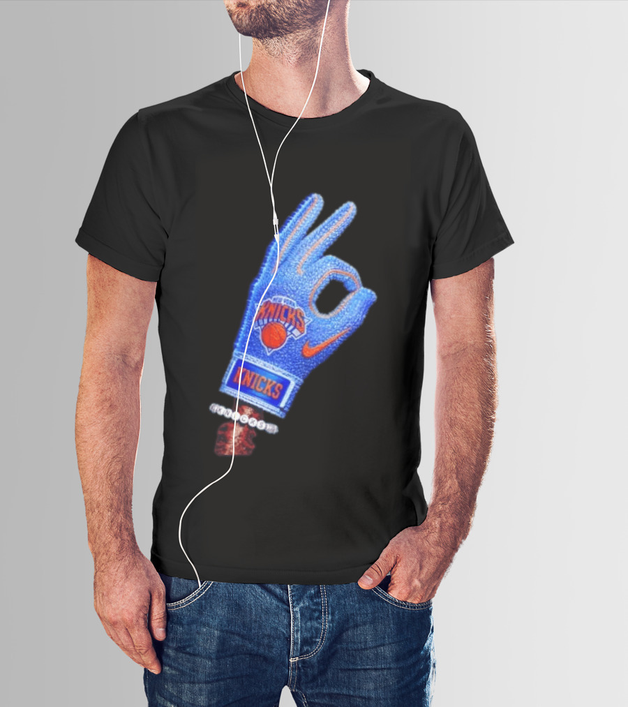 Drake Iceman New York Knicks Hand Glove Basketball T-Shirt