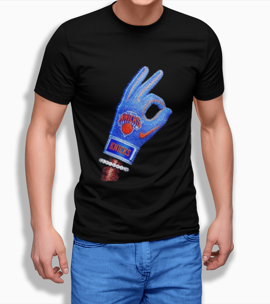 Drake Iceman New York Knicks Hand Glove Basketball T-Shirt