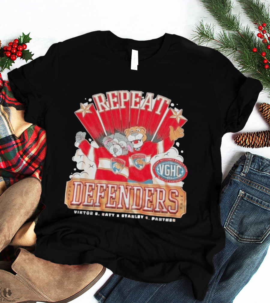 Repeat Defenders Hard Work Viktor E Ratt Stanley C Panther VGHC T-Shirt