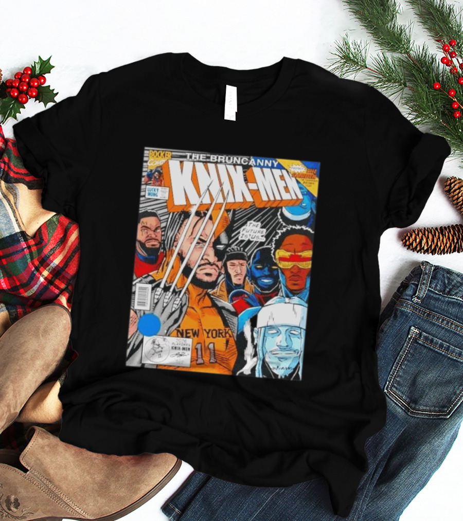 Jalen Brunson New York Bruncanny Knix Men Comic Knicks T-Shirt