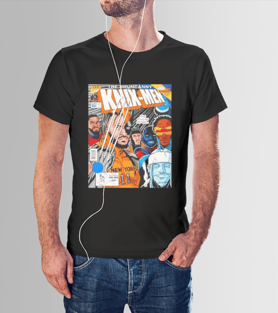 Jalen Brunson New York Bruncanny Knix Men Comic Knicks T-Shirt