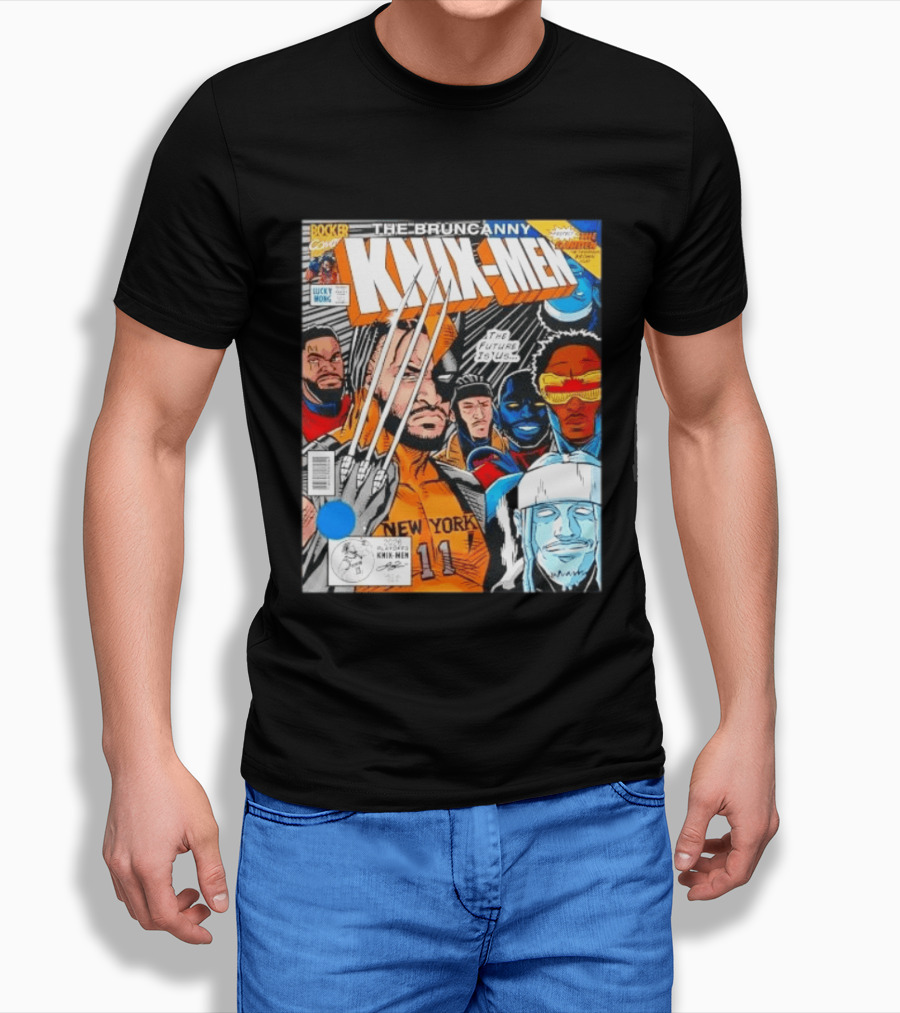 Jalen Brunson New York Bruncanny Knix Men Comic Knicks T-Shirt