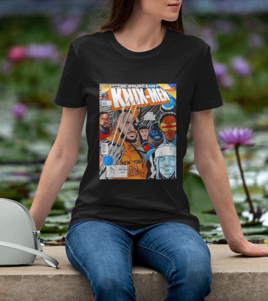 Jalen Brunson New York Bruncanny Knix Men Comic Knicks T-Shirt
