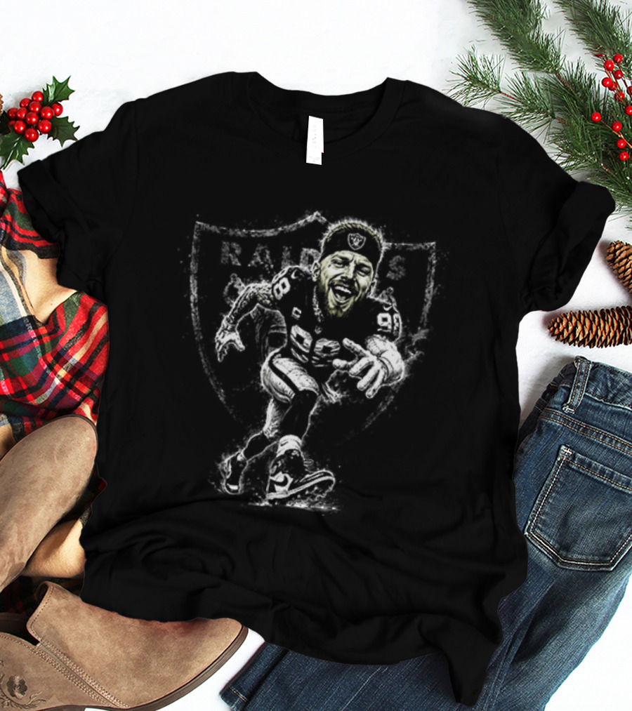 Las Vegas Raiders Maxx Crosby Caricature NFL Player 98 T-Shirt