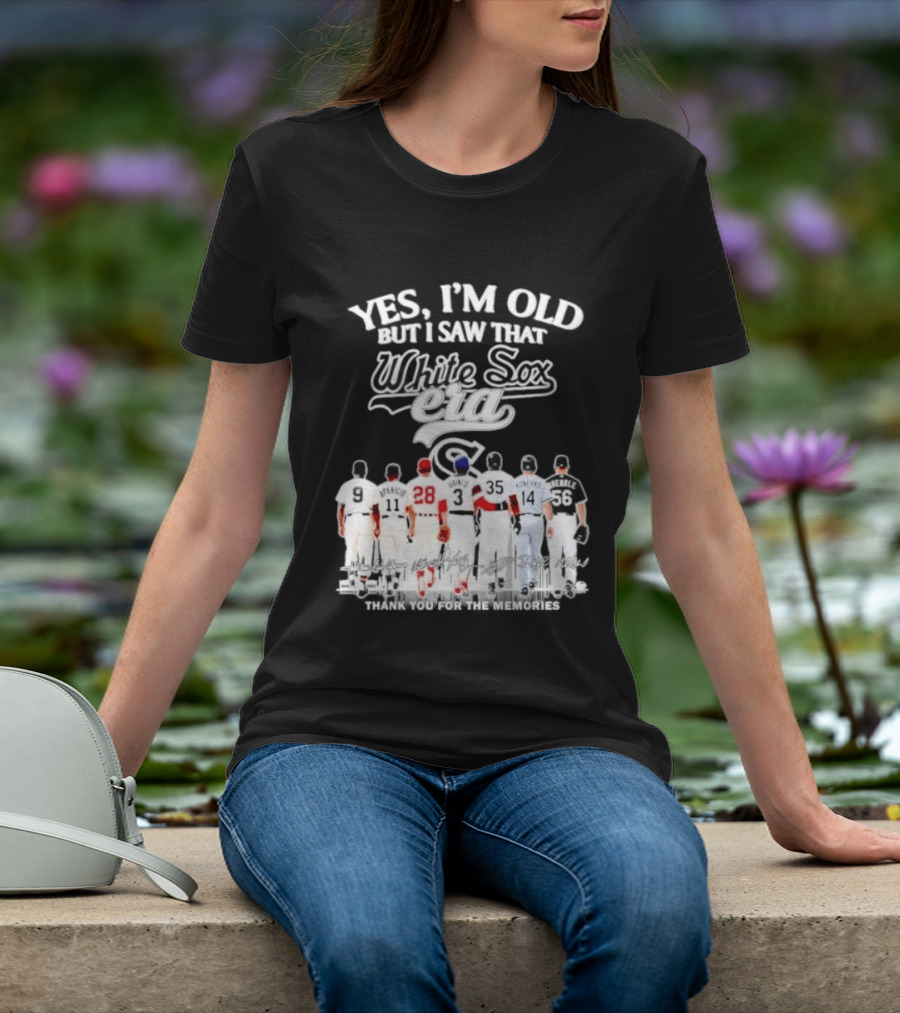 Yes I'm Old But I Saw That White Sox Era Players Skyline T-Shirt