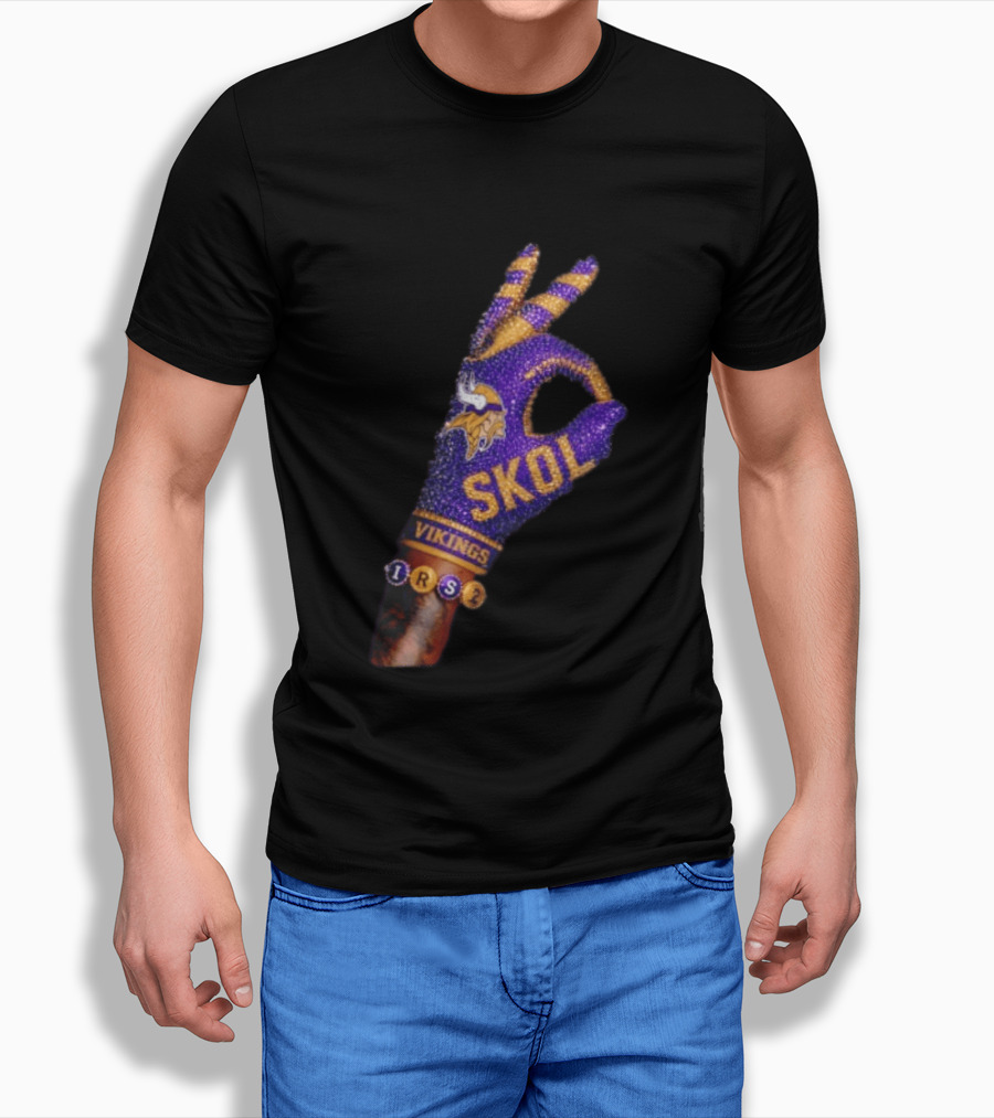 Minnesota Vikings Skol Isaiah Rodgers Iceman Glove T-Shirt