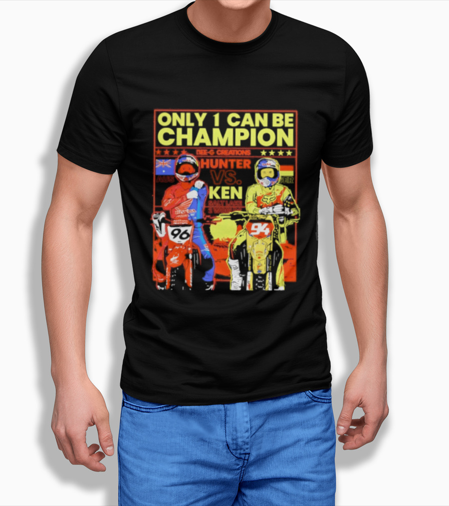 Hunter Lawrence Vs Ken Roczen Only 1 Can Be Champion Motorcycle Race T-Shirt