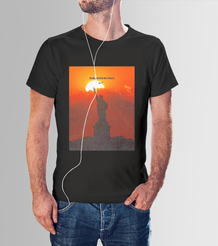 In Brunson We Trust New York Knicks Nike Liberty Sunset T-Shirt