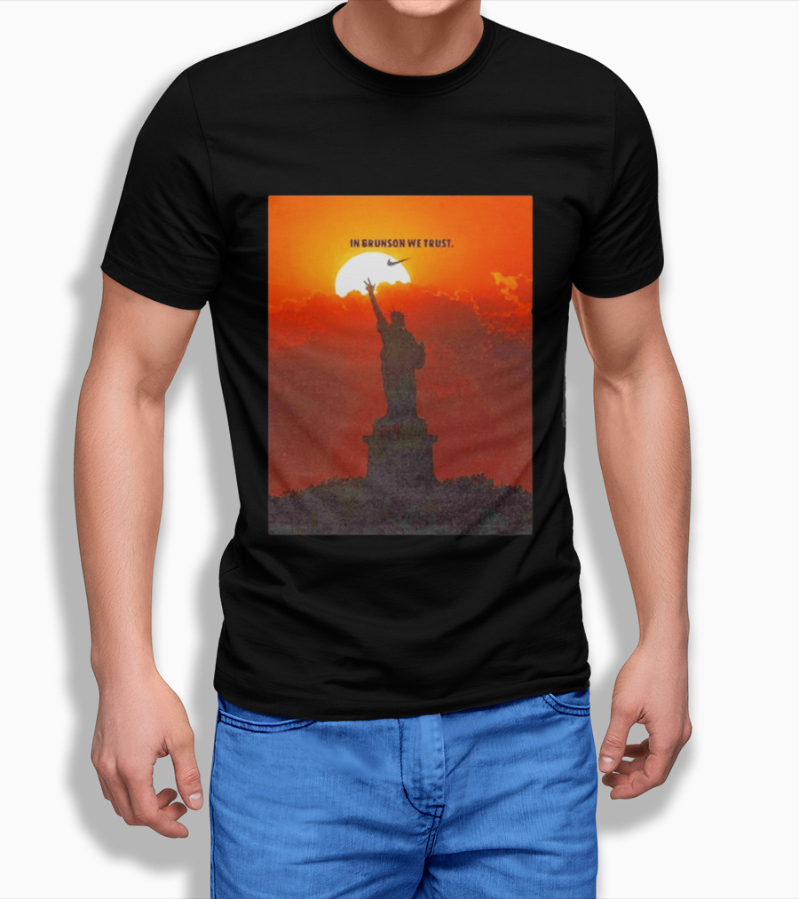 In Brunson We Trust New York Knicks Nike Liberty Sunset T-Shirt