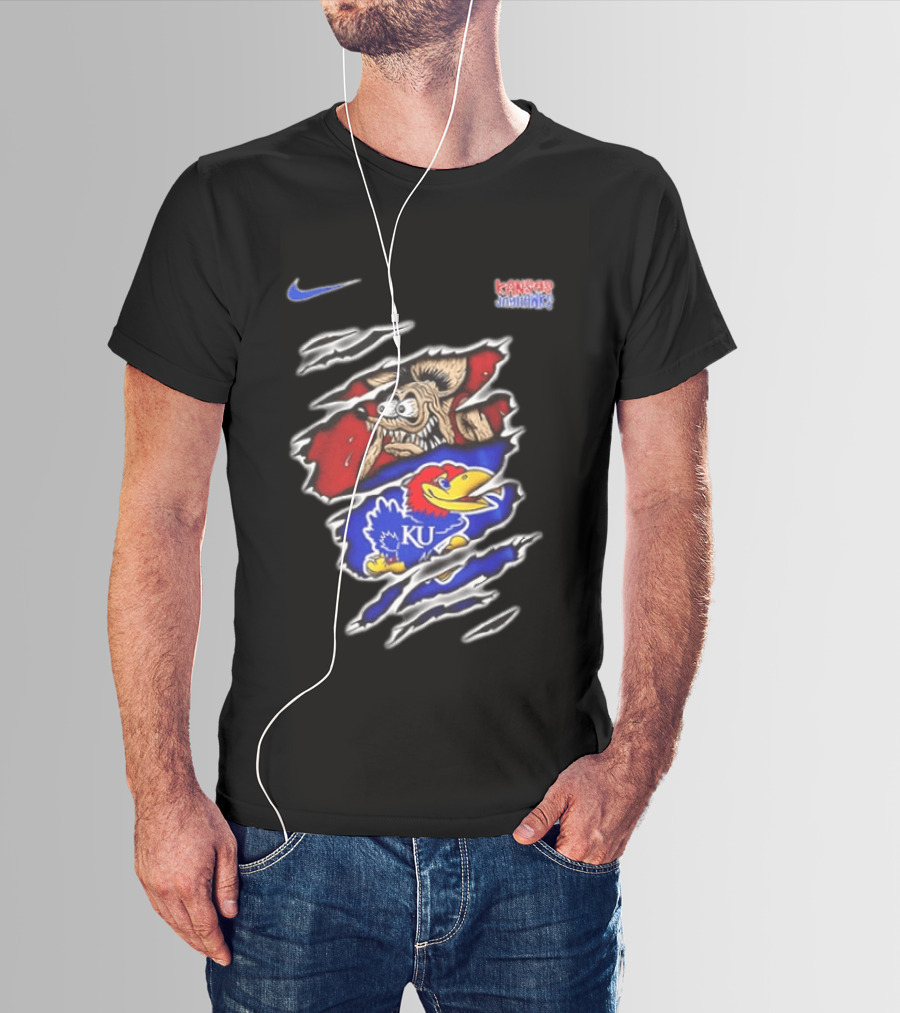 Kansas Jayhawks NCAA Nike Rat Fink Built To Not Bow KU Jayhawk T-Shirt