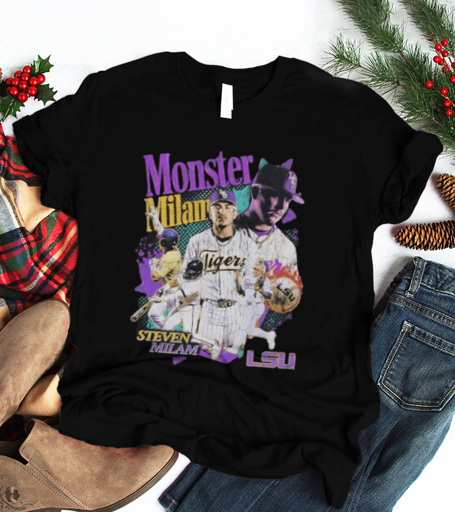 Monster Milam LSU Tigers Steven Milam Baseball T-Shirt