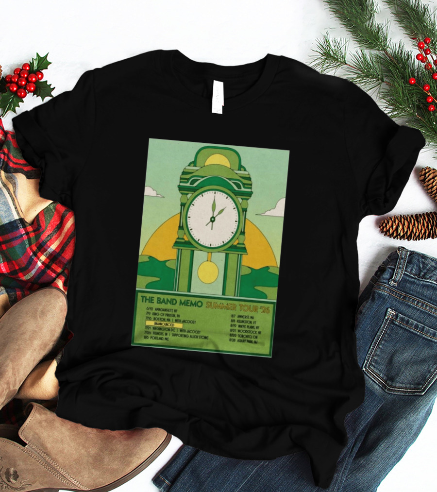 The Band Memo Summer Tour 2026 Amagansett King Of Prussia Boston Washington Missoula Portland Amherst Killington Woodstock Toronto Asbury Park T-Shirt