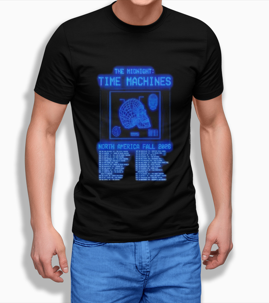 The Midnight Time Machines Tour Dates North America Fall 2026 T-Shirt