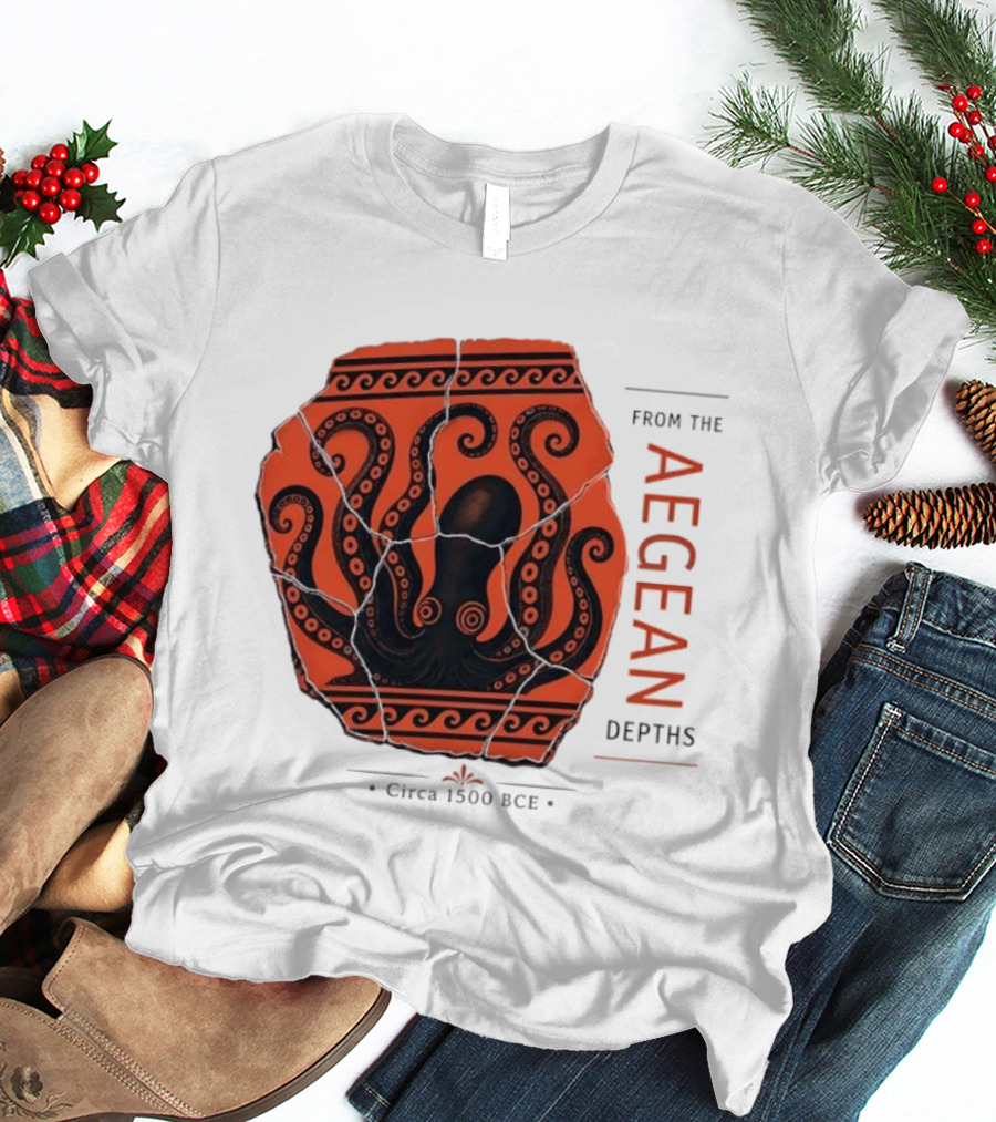 Ancient Aegean Octopus From The Aegean Depths Circa 1500 BCE T-Shirt