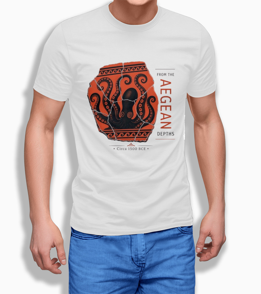 Ancient Aegean Octopus From The Aegean Depths Circa 1500 BCE T-Shirt