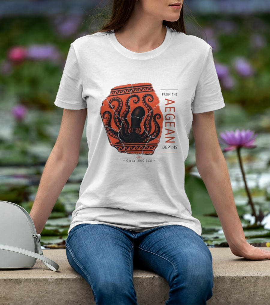 Ancient Aegean Octopus From The Aegean Depths Circa 1500 BCE T-Shirt