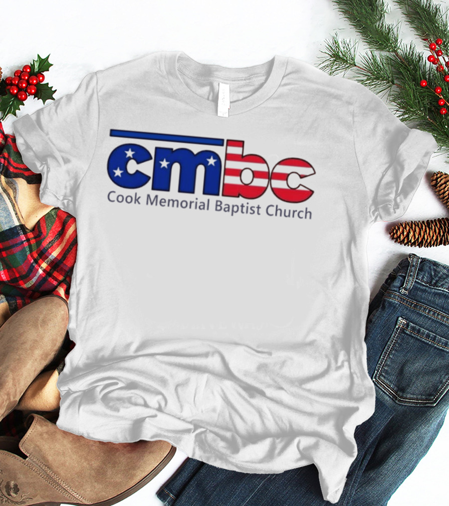 CMBC Cook Memorial Baptist Church Stars And Stripes US Flag T-Shirt