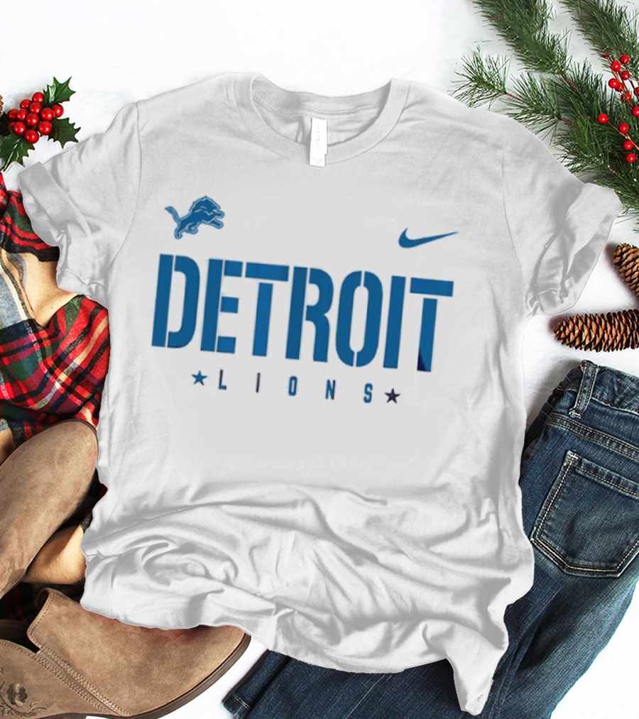 Detroit Lions Nike Collaboration With Star Accents T-Shirt