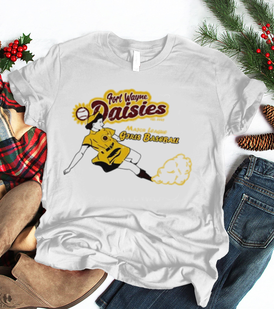 Fort Wayne Daisies Major League Girls Baseball Est 1943 Vintage Style Sportswear T-Shirt