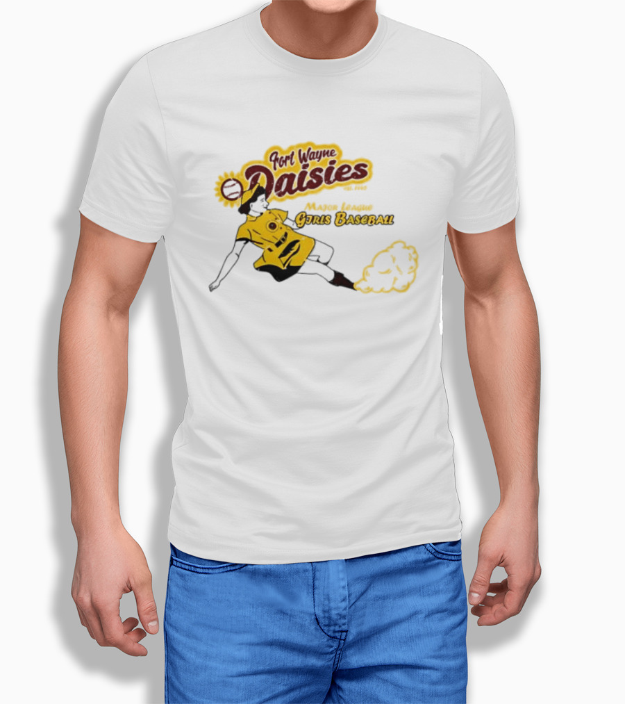 Fort Wayne Daisies Major League Girls Baseball Est 1943 Vintage Style Sportswear T-Shirt