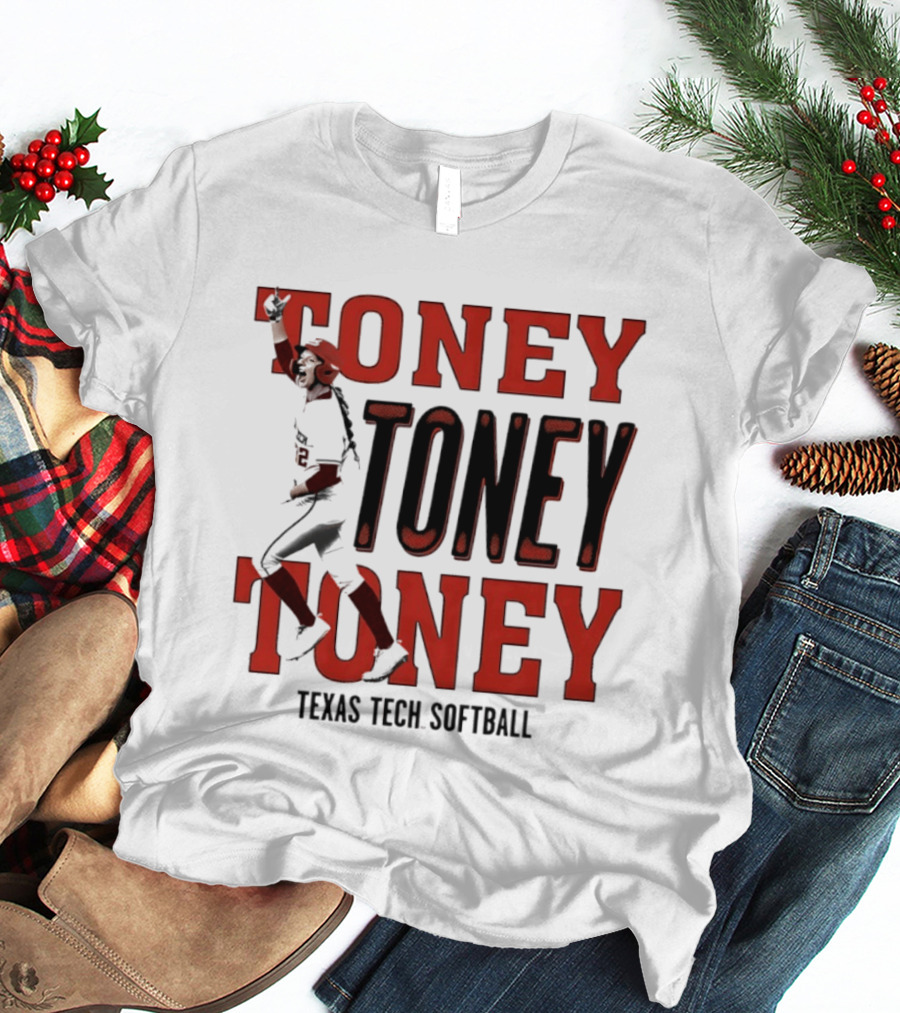 Toney Texas Tech Softball Player Victory Pose T-Shirt
