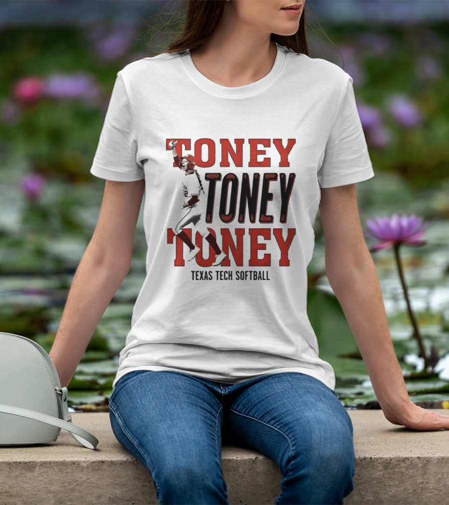 Toney Texas Tech Softball Player Victory Pose T-Shirt