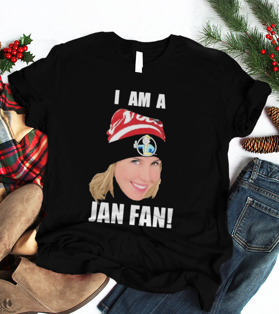 I Am A Jan Fan Face With Red Hat And Iconic Game T-Shirt