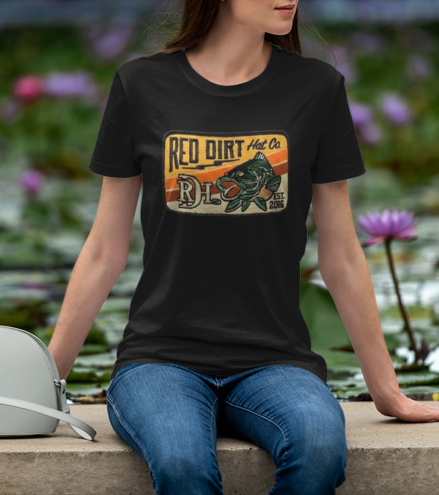 Red Dirt Hat Co Fish Patch RDH Est 2016 T-Shirt