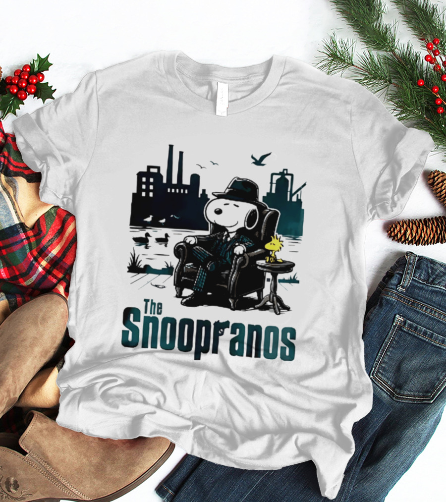 The Snoopranos Peanuts Snoopy Woodstock Mafia Scene T-Shirt