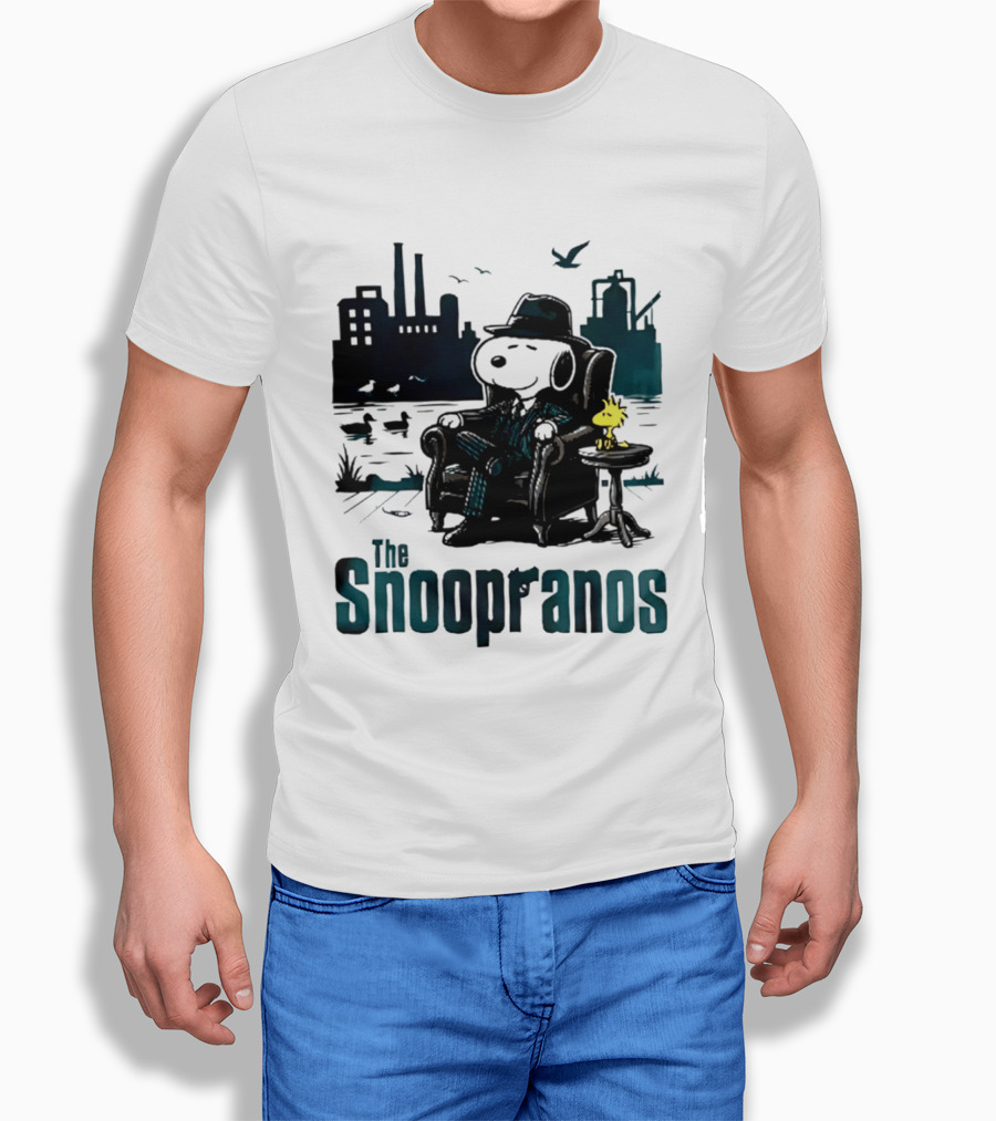 The Snoopranos Peanuts Snoopy Woodstock Mafia Scene T-Shirt