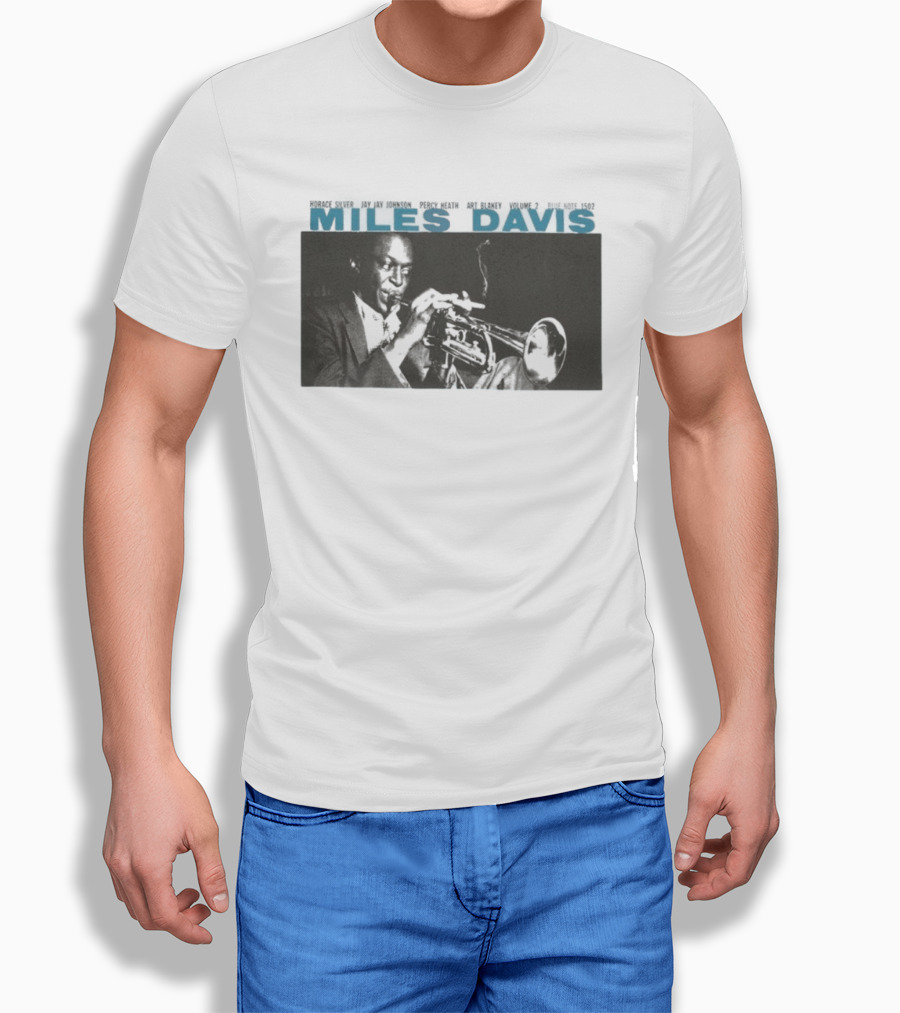 Miles Davis Volume 2 Jazz Horace Silver JJ Johnson Black And White Album Cover T-Shirt